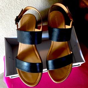 Tan & Black City Classified Sandals size 9